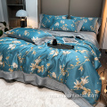 Borong murah dibasuh Tencel Comforter tempat tidur set